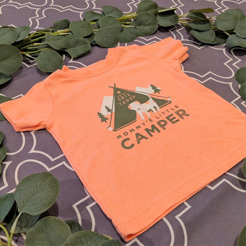 Carter's Fluorescent Orange Graphic Camp Tee Shirt